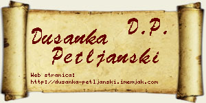 Dušanka Petljanski vizit kartica